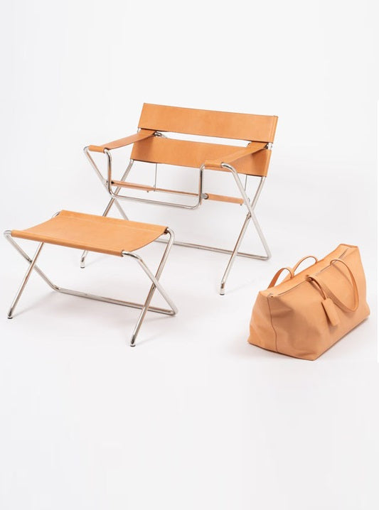 PB 0110 x TECTA C4 Hocker Helles Cognac